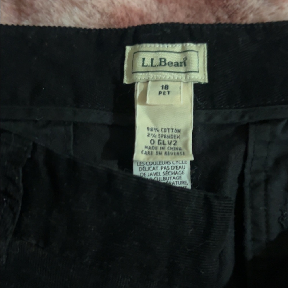 L.L. Bean Classic Black Corduroy Trousers